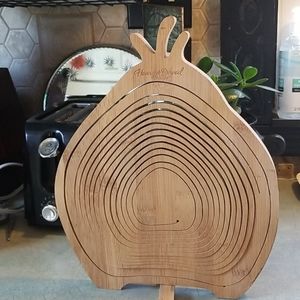 HARRY&DAVID FAB COLLAPSIBLE BAMBOO FRUIT BOWL